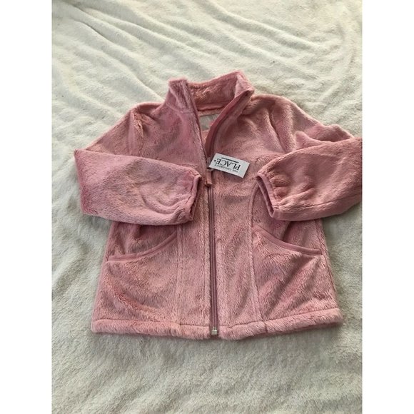 Girl’s Size XS sherpa sweater The childrens  PLACE Rose Quartz Full Zip - Picture 8 of 12